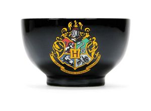 5055453486852 - - Harry Potter Müslischale Hogwarts Logo schwarz bedruckt 100 % Keramik in Geschenkverpackung