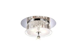 5055487403139 - Inspired Lighting - Inspired Diyas - Tosca - Flush Ceiling Round 4 Licht poliertes Chrom Glas Kristall