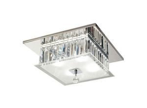 5055487403177 - Inspired Lighting - Inspired Diyas - Tosca - Flush Ceiling Square 4 Licht poliertes Chrom Glas Kristall