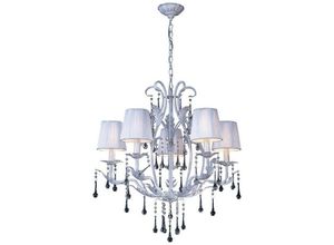 5055487404884 - Inspired Lighting - Inspired Flur Pendelleuchte rund 5-flammig E14 Weißgold Französisch