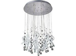 5055487405522 - Inspired Lighting - Inspired Class Pendelleuchte rund 20 Leuchten G4 poliertes Chrom weißes Glas Kristall nicht kompatibel mit led cfl