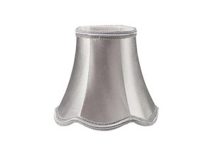 5055487408875 - Inspired Lighting - Inspired Diyas - Onida - Clip-On Fabric Shade Silver 70 130 mm x 120 mm