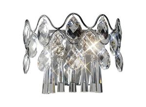 5055487412094 - Inspired Lighting - Inspired Kenzie Wandleuchte schaltbar 3-flammig G4 poliertes Chrom Kristall nicht kompatibel mit led cfl