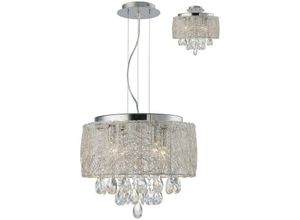 5055487417044 - Inspired Lighting - Inspired Diyas - Adeline - Deckenanhänger 4 Licht poliert Chrom Kristall