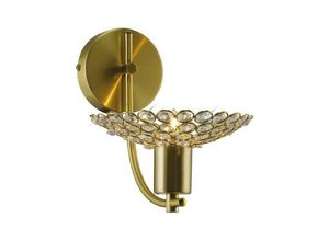 5055487417556 - Inspired Lighting - Inspired Diyas - Ellen - Wandleuchte 1 Light Satin Messing Kristall