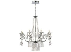 5055487424615 - Inspired Lighting - Inspired Diyas - Eden - Deckenanhänger Kronleuchter 8 Light G9 Chrom poliert Kristall