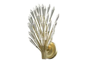 5055487424776 - Inspired Lighting - Inspired Diyas - Fay - Wandleuchte 1 Licht E14 im Alter von Gold Silber Kristall