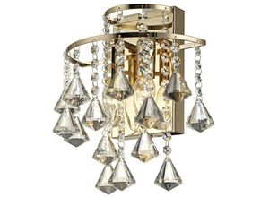 5055487425162 - Inspired Lighting - Inspired Diyas - Inina - Wandleuchte Switched 2 Light E14 French Gold Kristall