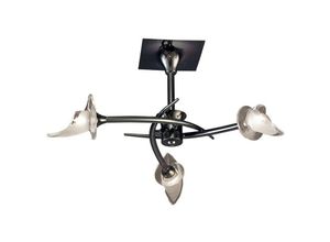 5055498600978 - Inspired Lighting - Inspired Mantra - Flavia - Semi Flush Decke Round 3 Light G9 Schwarz Chrom