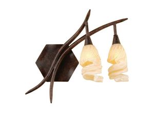 5055498603993 - Inspired Lighting - Inspired Mantra Fusion Gaudi Gaudi Wandleuchte Rechts 2 Licht G9 Braun Schwarzoxid