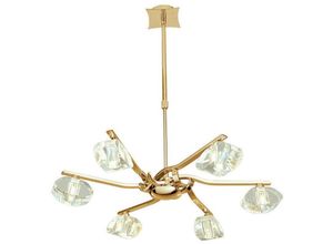 5055498608301 - Inspired Lighting - Inspired Mantra - Alfa - Teleskop Semi Flush Cabrio 6 Light G9 French Gold