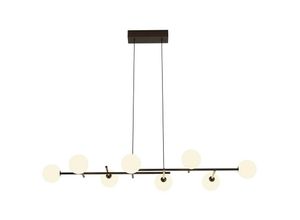 5055498613732 - Inspired Lighting - Inspired Mantra Fusion Cellar Cellar Linear Pendelleuchte mit 8 Leuchten austauschbare 5-W-LEDs 4000 k Schwarz