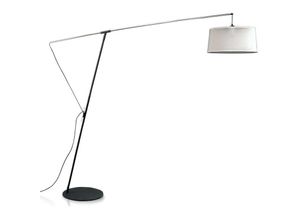 5055498616580 - Inspired Lighting - Inspired Mantra - Nordica - M4968 Stehleuchte E27 mit schwarzem Schirm schwarz Chrom poliert