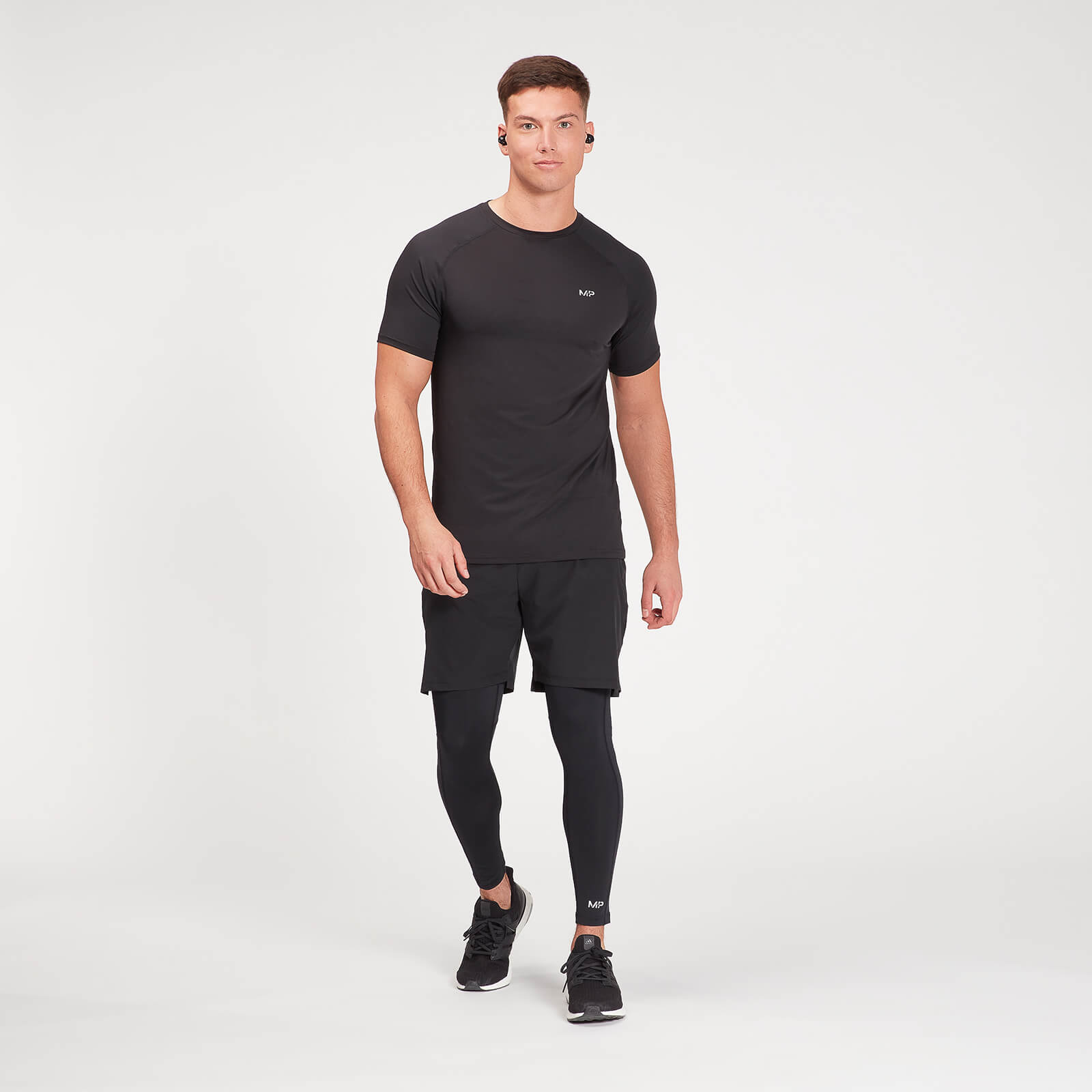 5055534361924 - Herren Essentials Training Leggings Baselayer - Schwarz - S