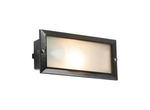 5055559101895 - Knightsbridge - Bricklight mit schlichtem und louvredschwarzem Cover IP44 E27