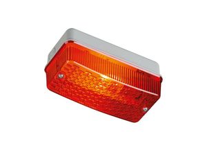 5055559113829 - Schott mit rotem prismatischem Diffusor und Aluminiumbasis 230 v IP65 100 w - Knightsbridge