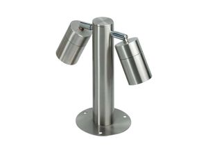 5055559131519 - Verstellbarer Poller aus rostfreiem Stahl 260 mm IP65 2 x GU10 35 w max - Knightsbridge