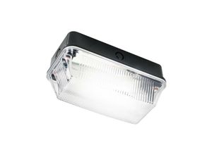 5055559132615 - Knightsbridge-Schott mit klarem prismatischem Diffusor und schwarzem Kunststoffsockel 230 V IP65 60 W B22