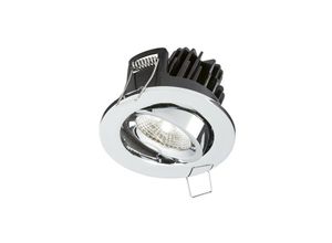 5055559180715 - Knightsbridge - led 4000K Cool White Tilt Downlight mit fester Chromblende 7W