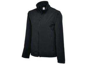 5055682038013 - Uneek - 3-lagige wasserdichte Unisex Softshelljacke Schwarz m - Schwarz