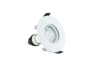 5055788228325 - Integral Led Lighting - Integral - led IP65 Brandschutz Downlight Einbaustrahler GU10 Halter Matt Weiß IP65