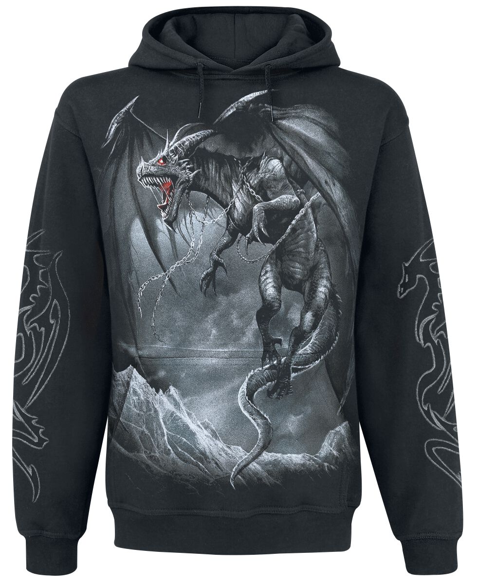 5055800609774 - Dragons Cry Kapuzenpullover schwarz in S 5055800609774 - Dragons Cry Kapuzenpullover schwarz in S