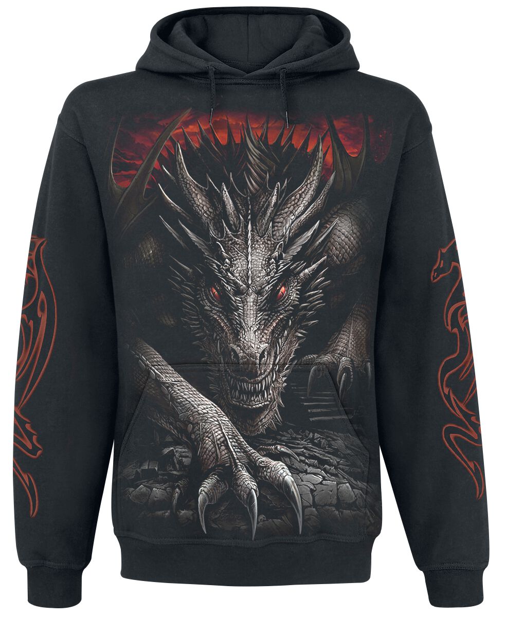 5055800645185 - Majestic Draco Kapuzenpullover schwarz in S 5055800645185 - Majestic Draco Kapuzenpullover schwarz in S