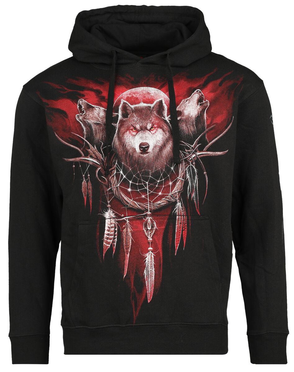 5055800657584 - Cry Of The Wolf Kapuzenpullover schwarz in M