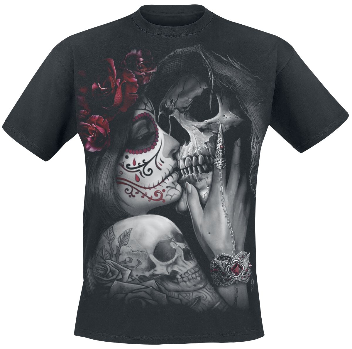 5055800661338 - Dead Kiss T-Shirt schwarz in 4XL