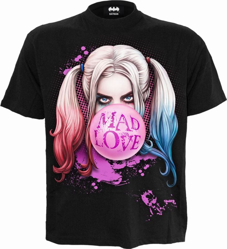 5055800666418 - Harley Quinn - Mad Love T-Shirt schwarz in S