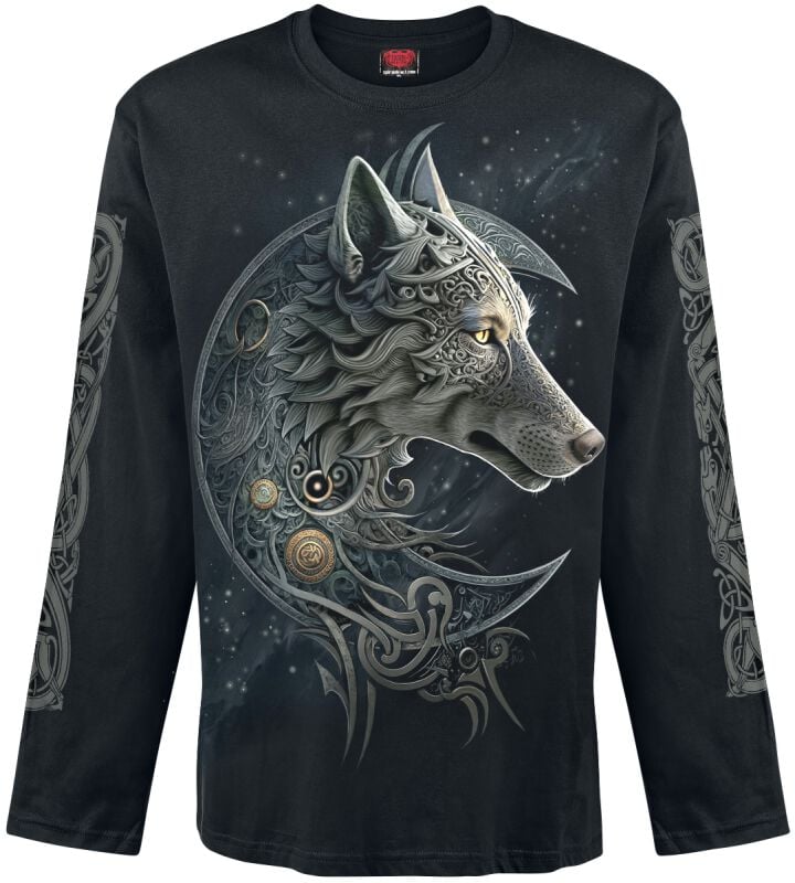 5055800690680 - Celtic Wolf Langarmshirt schwarz in XL