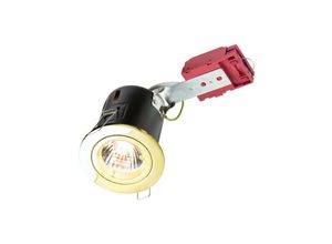 5055832914938 - Knightsbridge Fixed GU10 IC Brandschutz-Downlight in Messing 230V 50W