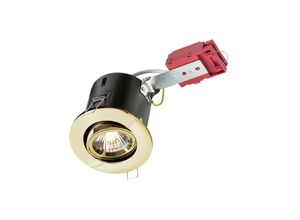 5055832915058 - Knightsbridge - Fire-Rated Tilt Downlight Messing 230V 50W GU10 ic