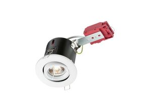 5055832915119 - Knightsbridge - Fire-Rated Tilt Downlight Weiß 230V 50W GU10 ic