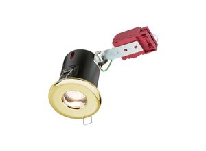 5055832915133 - Knightsbridge - Brandschutzdusche Downlight Messing 230V IP65 GU10 ic