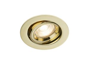 5055832930488 - Knightsbridge GU10 Messing Einbau Tilt Twist & Lock Downlight 230V