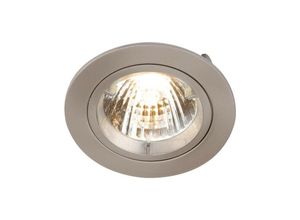 5055832930532 - Knightsbridge - GU10 Brushed Chrome Einbau Fixed Twist & Lock Downlight 230V