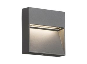 5055832951605 - Knightsbridge - led Square Wand-   Führungsleuchte - Grau 230V IP44 2W