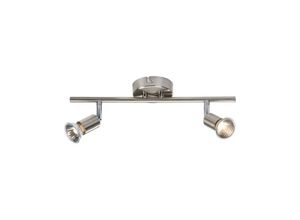 5055832956426 - Knightsbridge - Twin Bar Spotlight - Gebürstetes Chrom 230 v GU10