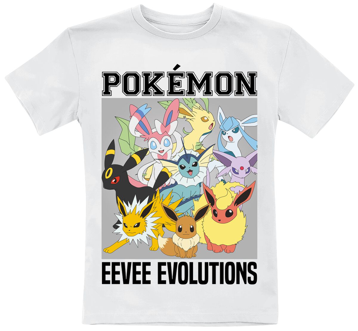 5055910365003 - Kids - Evoli Evolutionen T-Shirt weiß in 104