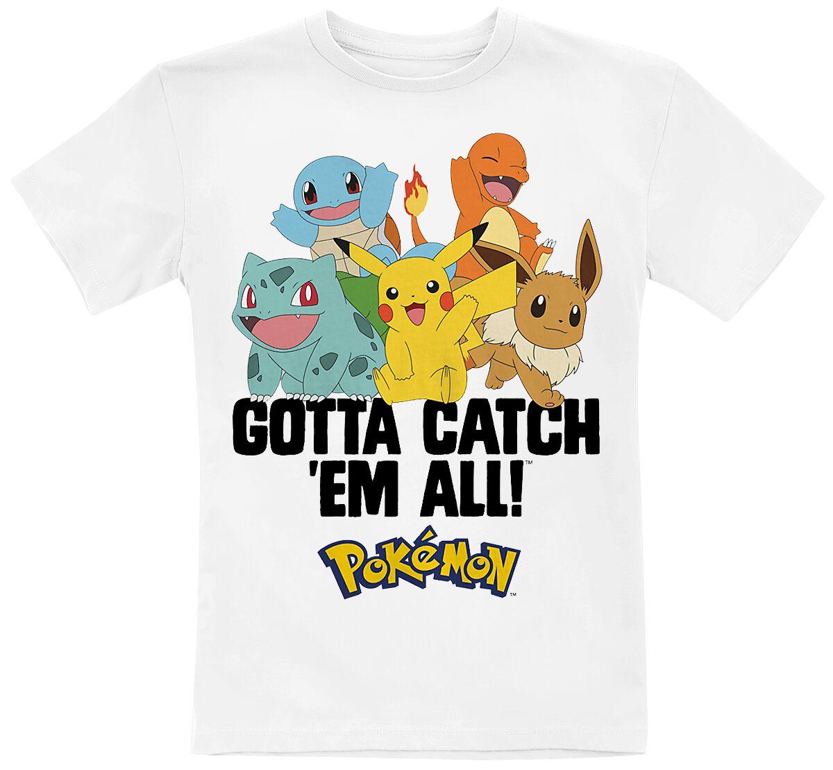 5055910381973 - Kids - Gotta Catch Em All T-Shirt weiß in 104