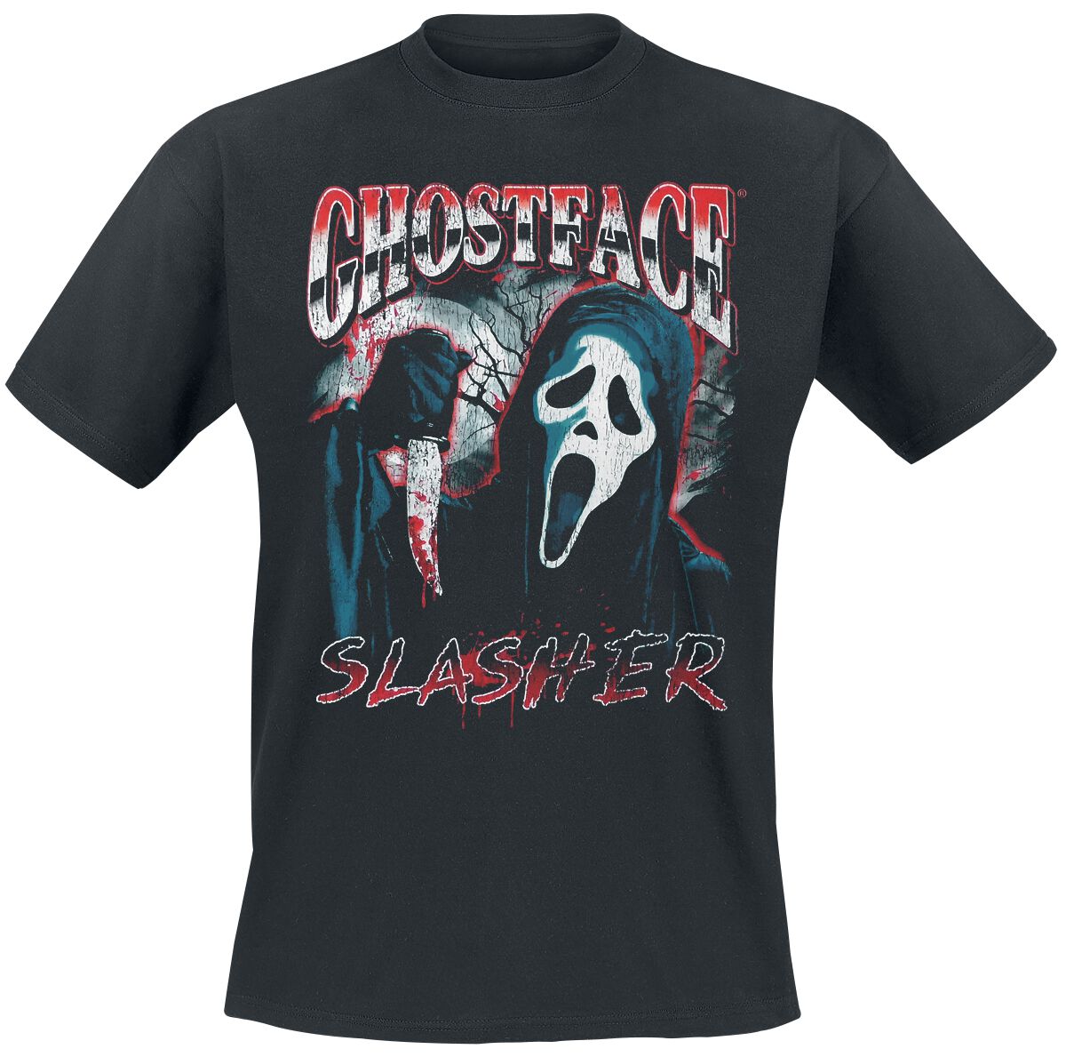 5055917640943 - Ghostface - Slasher T-Shirt schwarz in M 5055917640943 - Ghostface - Slasher T-Shirt schwarz in M