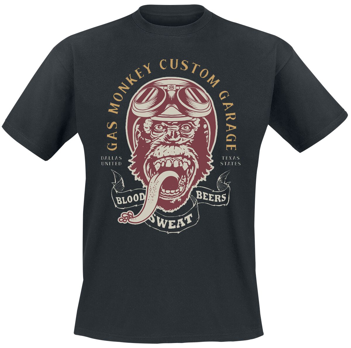 5055917643487 - Vintage Monkey T-Shirt schwarz in M