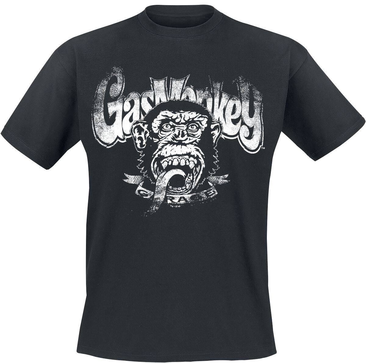 5055917645283 - Distressed Monkey T-Shirt schwarz in 3XL