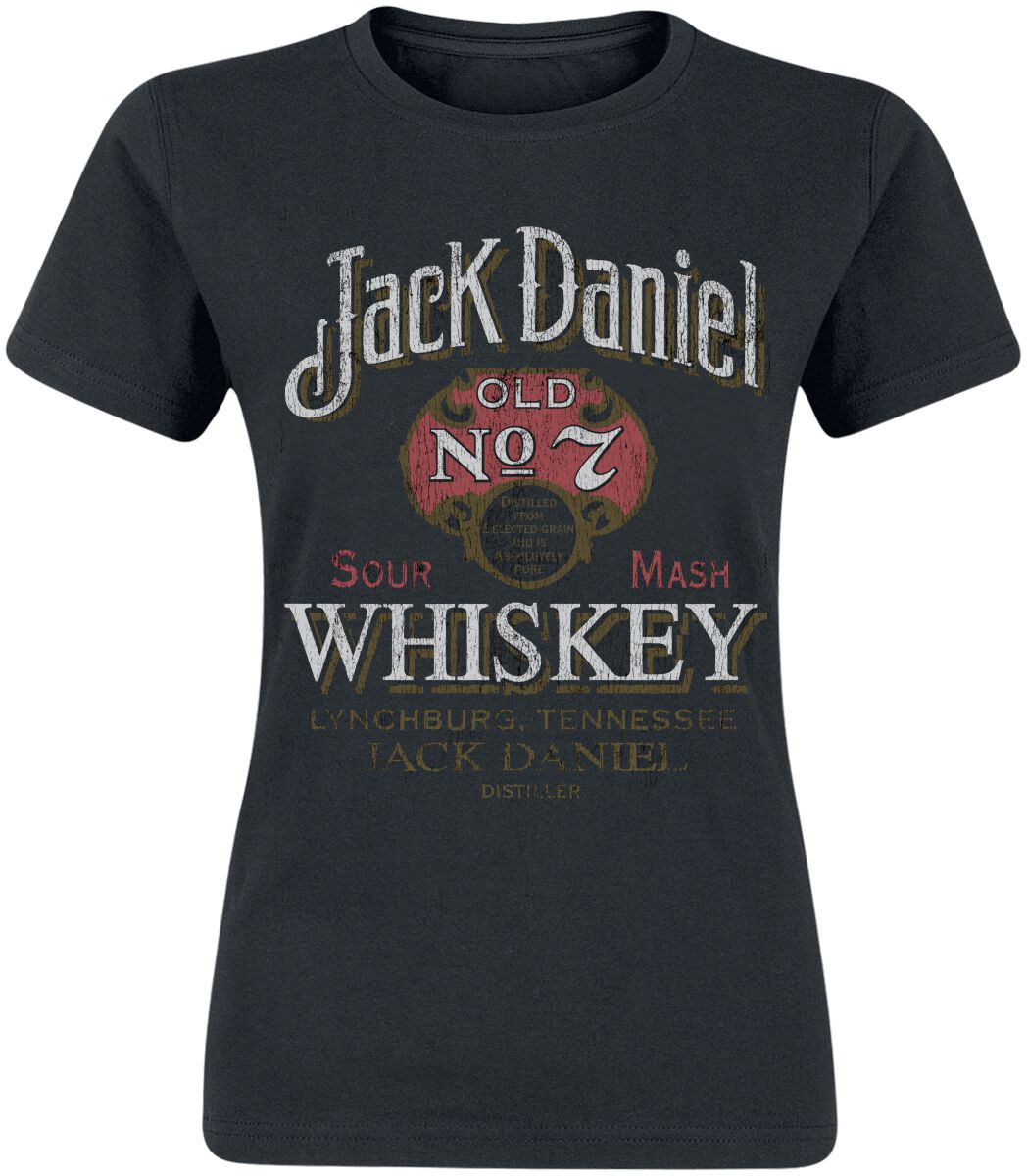 5055917645825 - Jack Daniels Vintage Distress T-Shirt schwarz in S