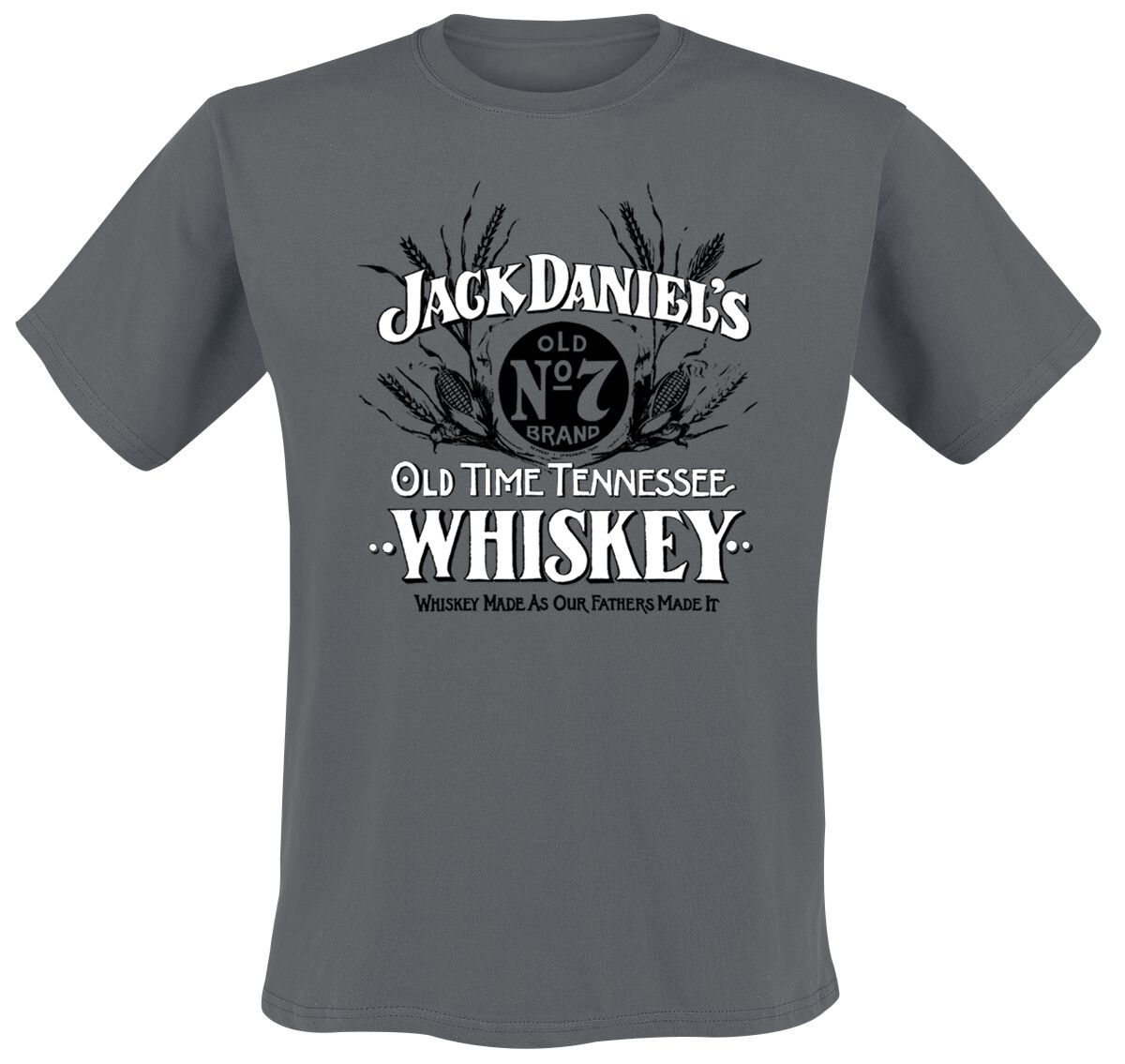 5055917645894 - Jack Daniels Vintage Logo T-Shirt charcoal in L