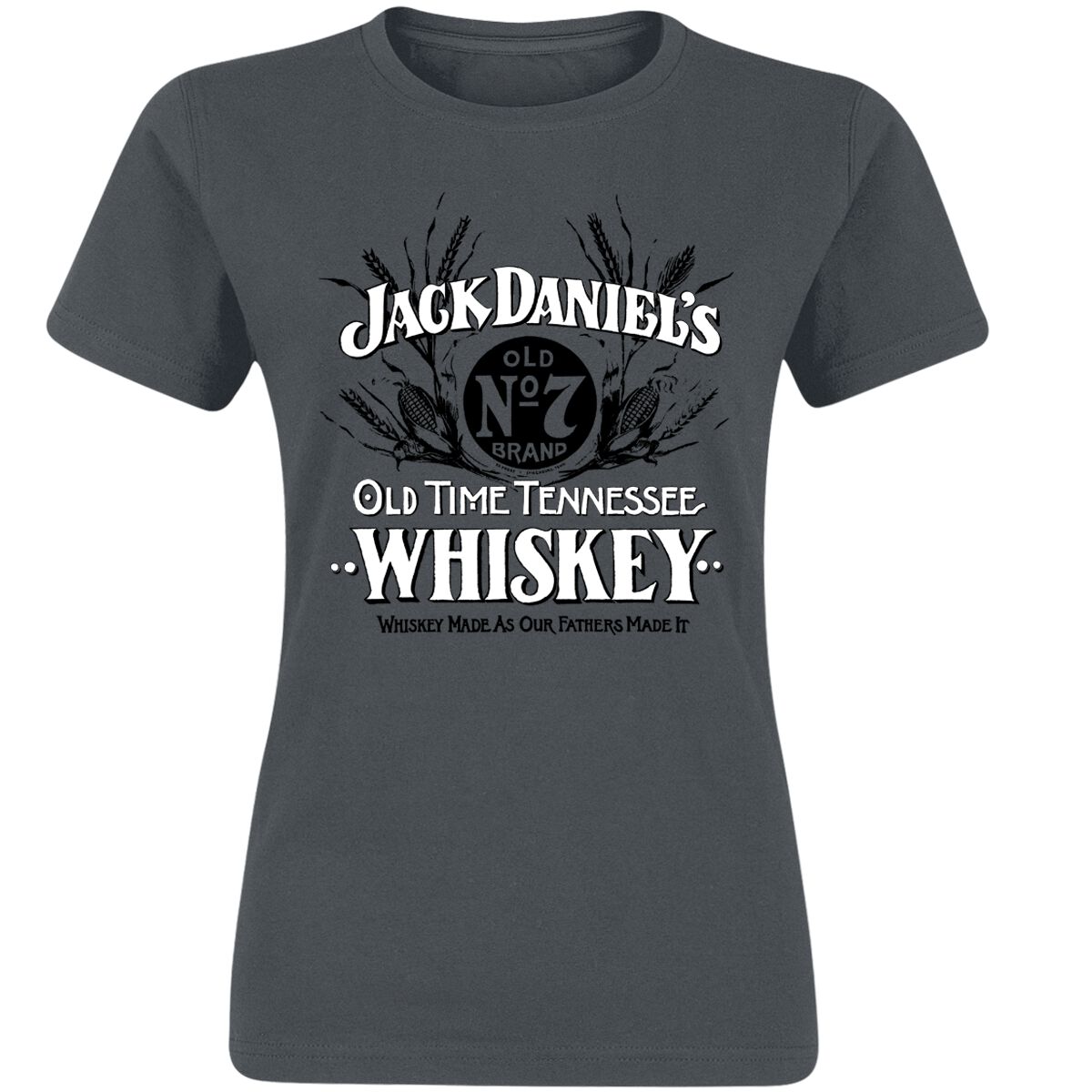 5055917645931 - Jack Daniels Vintage Logo T-Shirt grau in S