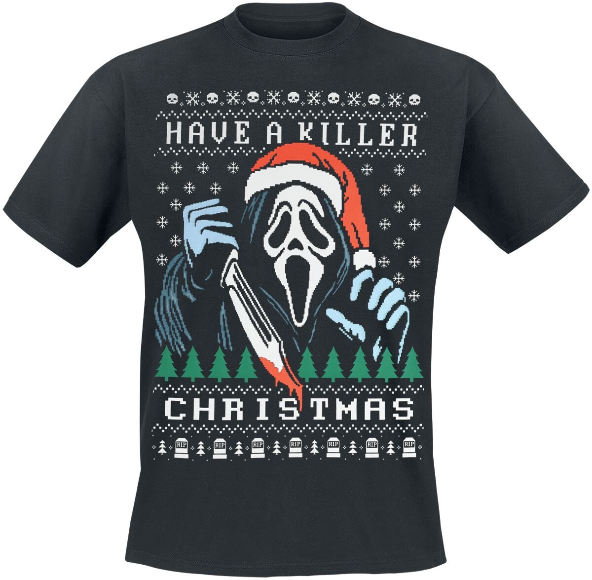 5055917647638 - Ghostface - Have A Killer Christmas T-Shirt schwarz in S