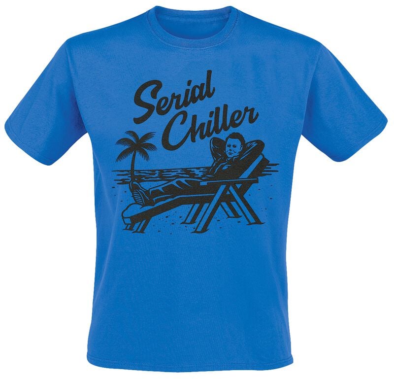 5055917651185 - Michael Myers - Serial Chiller T-Shirt blau in S