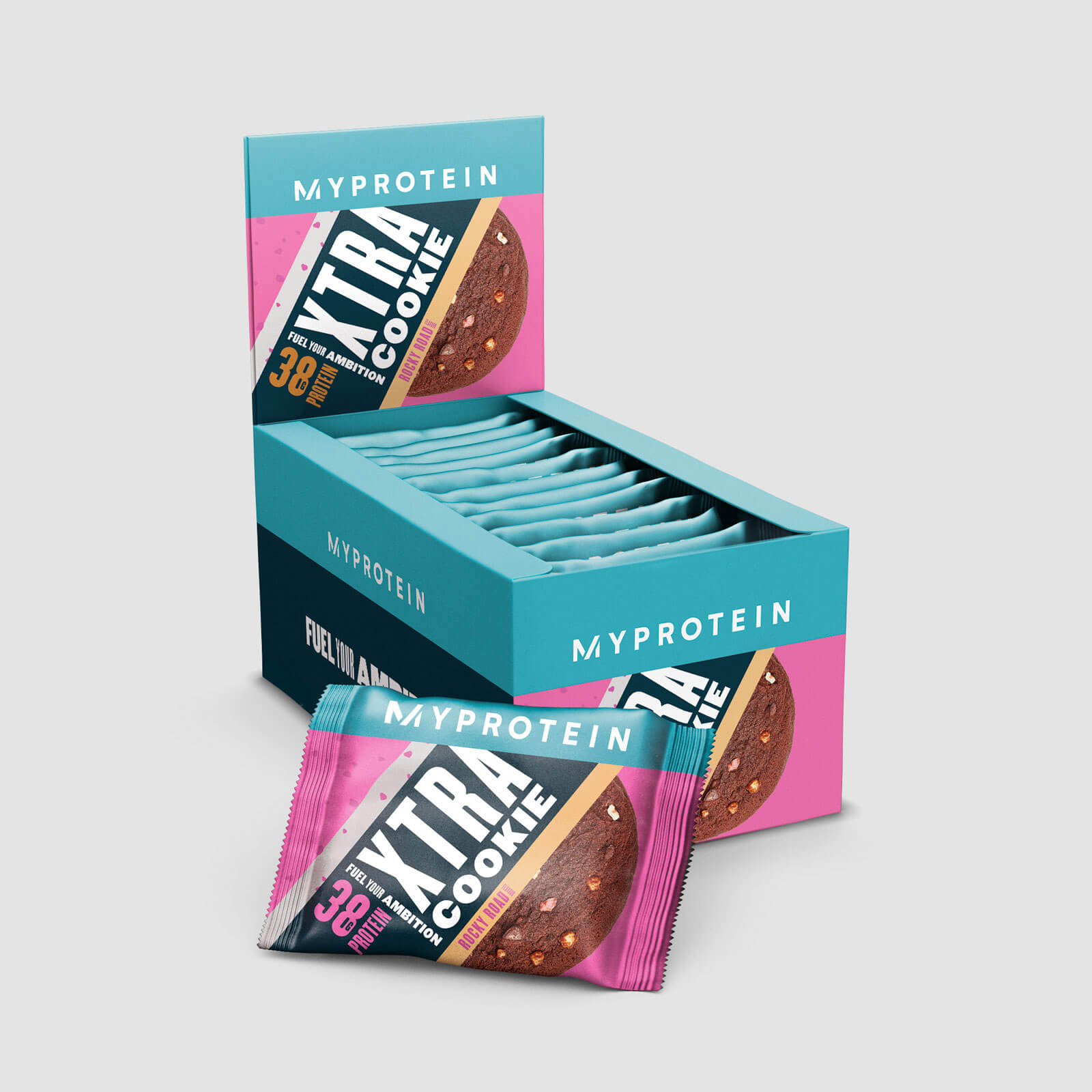 5055936815476 - Protein Cookie - 12 x 75g - Rocky Road